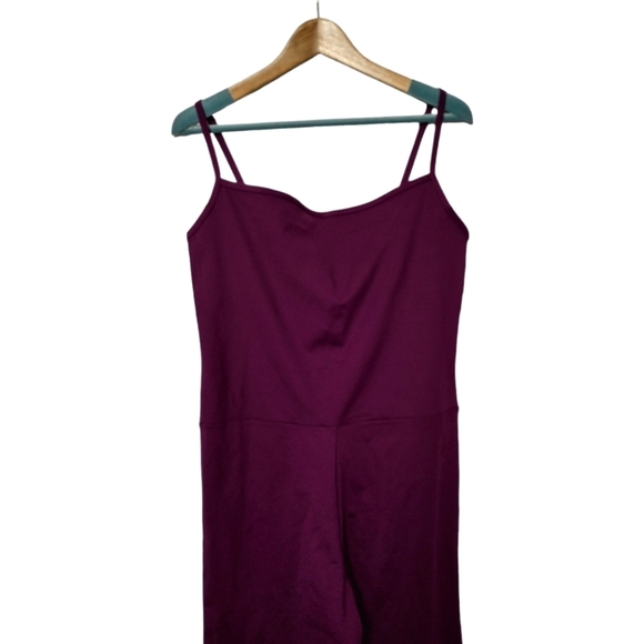Girlfriend Collective Cami Unitard in Plum - Picture 3 of 6